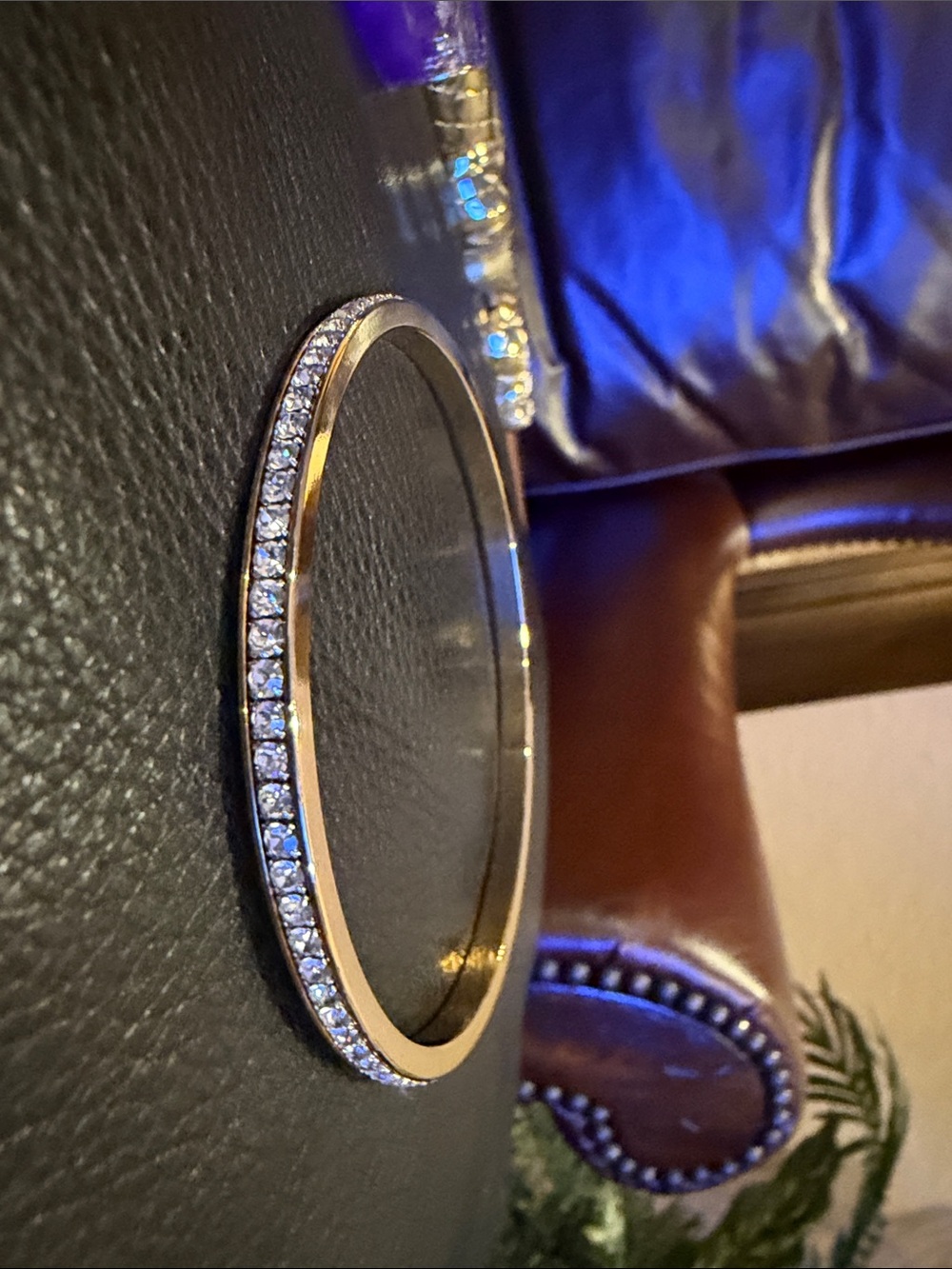 GORGEOUS Gold Plated CZ Bangle Bracelet ๐๐๐๐๐๐๐ - Picture 6 of 9